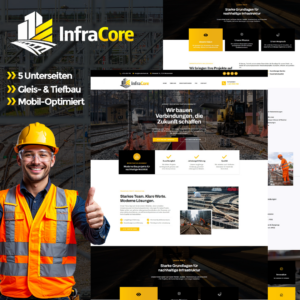 InfraCore – Moderne MultiWebsite für Gleis- & Tiefbau