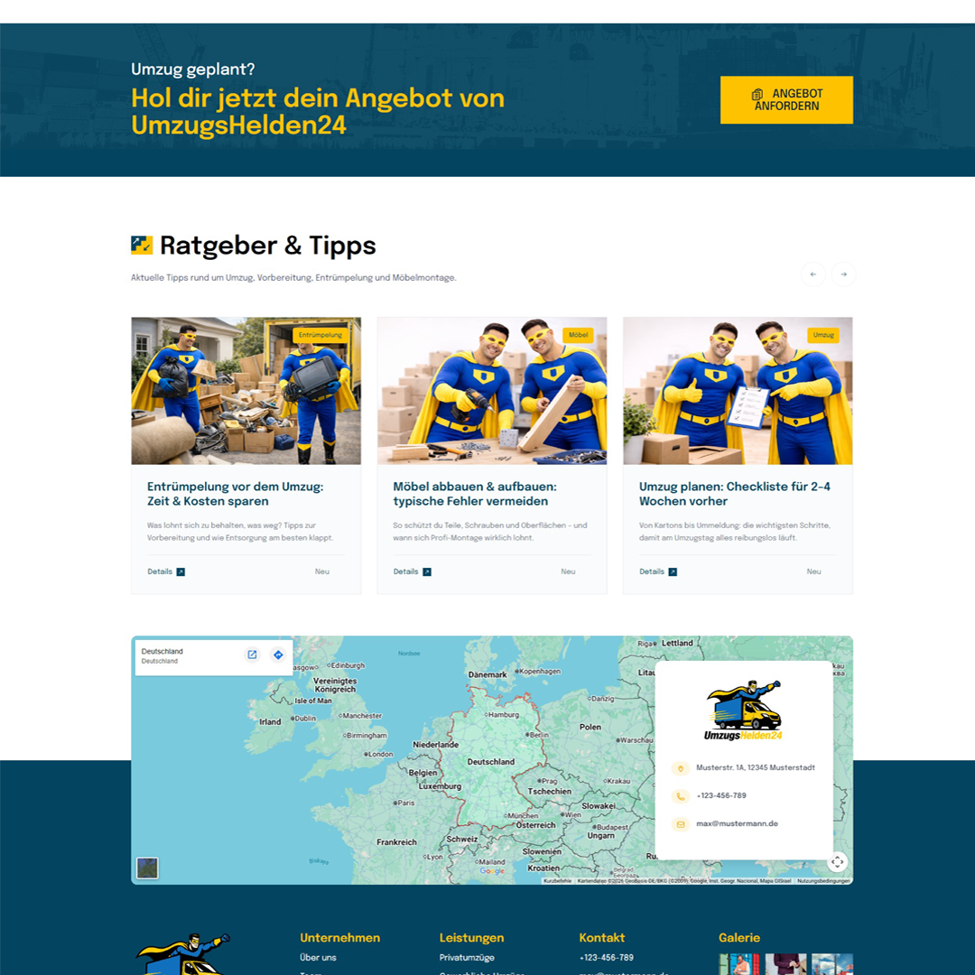 UmzugsHelden24 OnePage – Website für Umzug & Transport | Premium Design – Bild 5